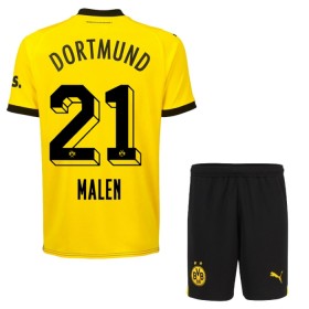 Günstige Fußballtrikots Borussia Dortmund Malen 21 Kinder Heimtrikot 2023-24 Kurzarm